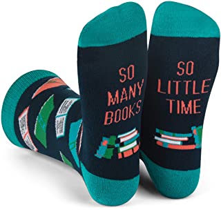 so many books, so little time bookish socks. best gift for a book lover, gift guide for readers