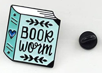 Book worm enamel pin brooch badge gift for book lovers. Includes gifts for book lovers that aren't books and gifts for readers