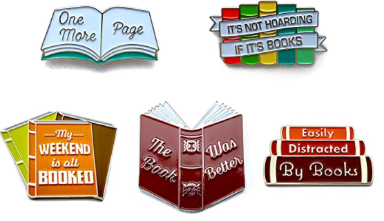 Bookish enamel pins as the best gifts for book lovers. bookworm gifts
gifts for teenage book lovers
bookworm gift basket