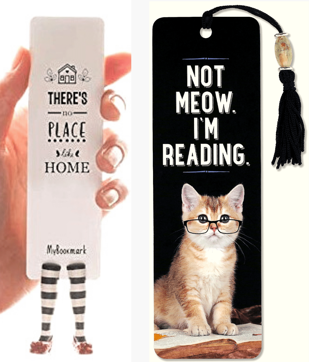 Bookmark gifts for book lovers, includes paper and wood bookmarks to gift book worms and readers. good gift to give with a book, best gifts for book lovers from Amazon
