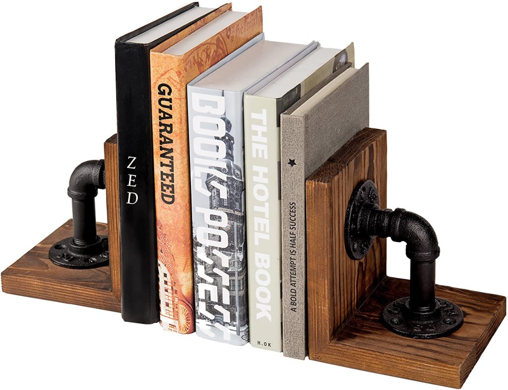 Rustic Wood Tabletop Bookends gift for display and organizing books
